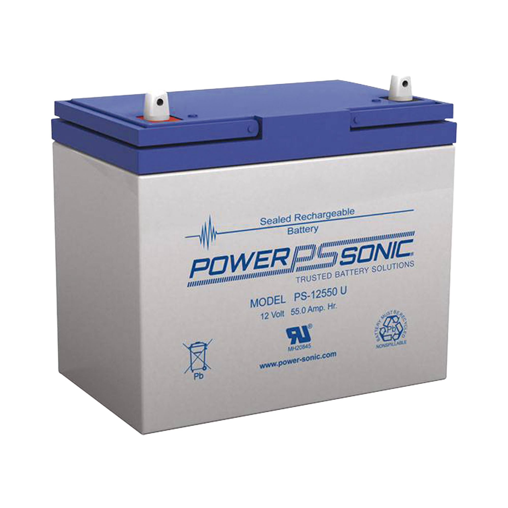 Batería 12V, 55AH, Para Respaldo, Tecnologías AGM/VRLA, 5 Años Vida Útil, Terminales U, Reconocida UL Batería 12V, 55AH, Para Respaldo, Tecnologías AGM/VRLA, 5 Años Vida Útil, Terminales U, Reconocida UL
